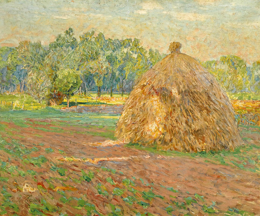 Haystack Painting by Emile Claus