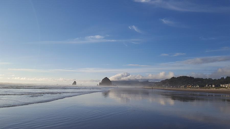 Haystack Rock at Tolovana Park Photograph by Melissa Coffield