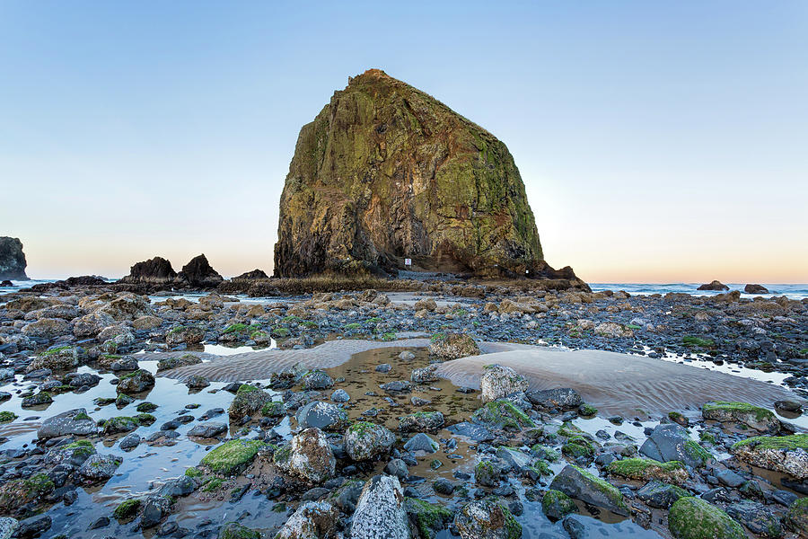 Haystack Rock Cannon Beach Photograph by Mike Centioli