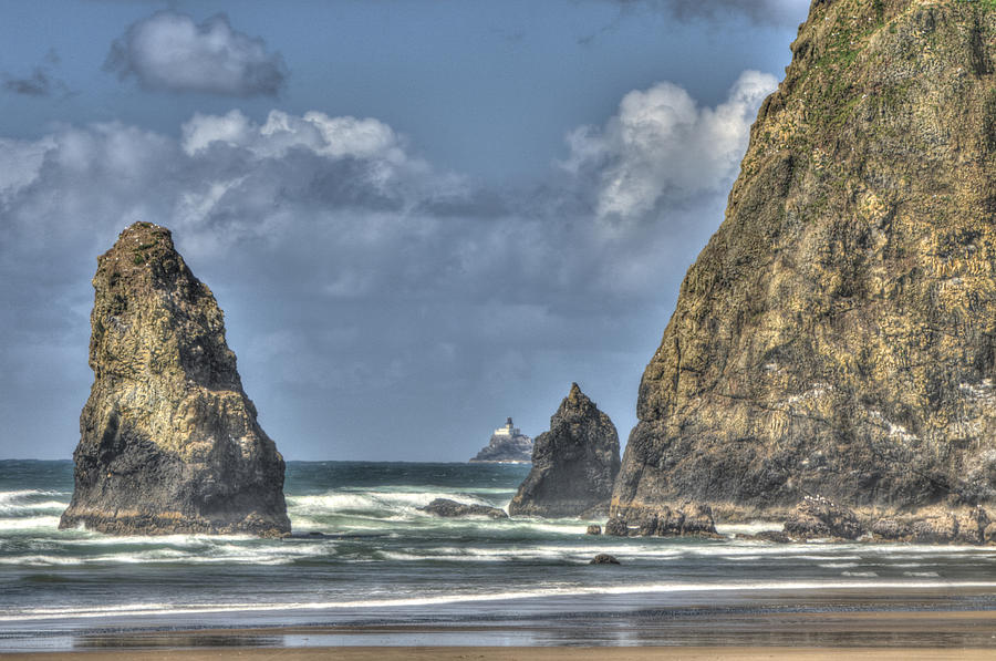 Haystack Rock Photograph by Don Wolf