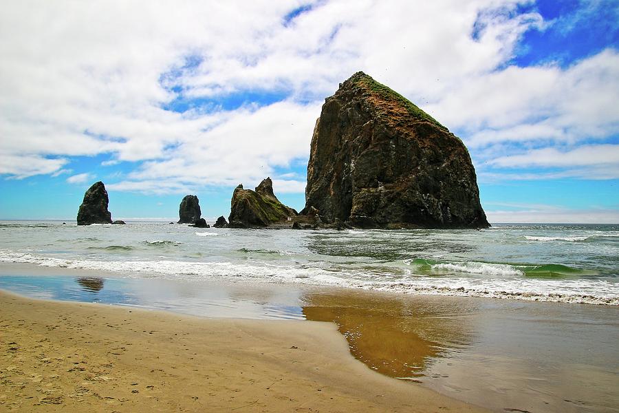 Haystack Rock Photograph by Mitch Kite