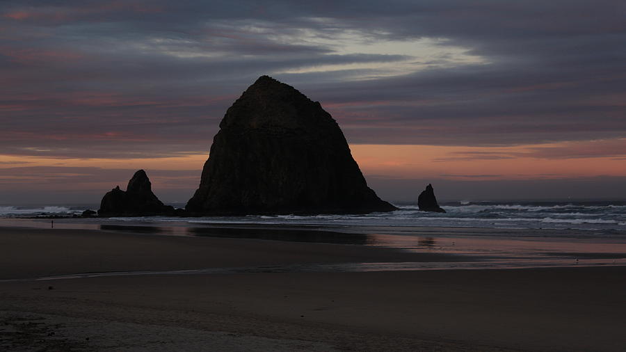 Haystack Rock Sunrise Photograph by Shannon Louder