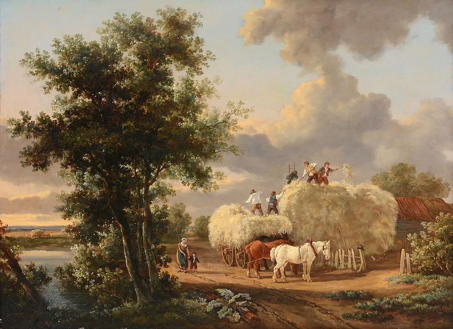 Haystacking Painting by Charles Towne | Fine Art America