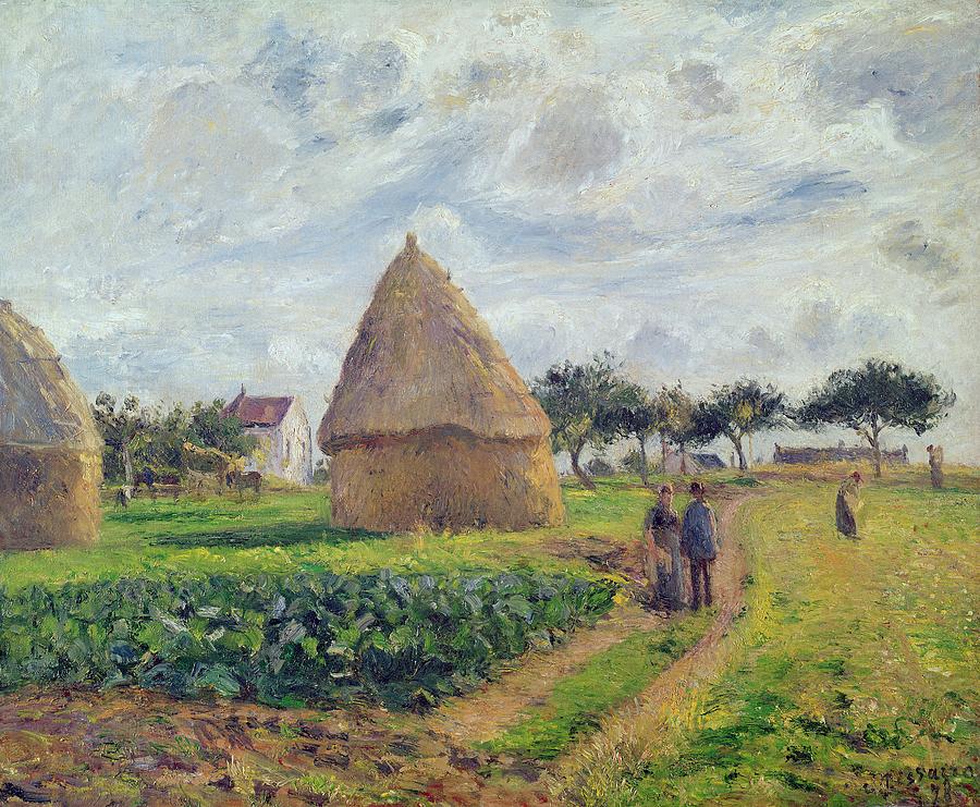 Haystacks Painting by Camille Pissarro