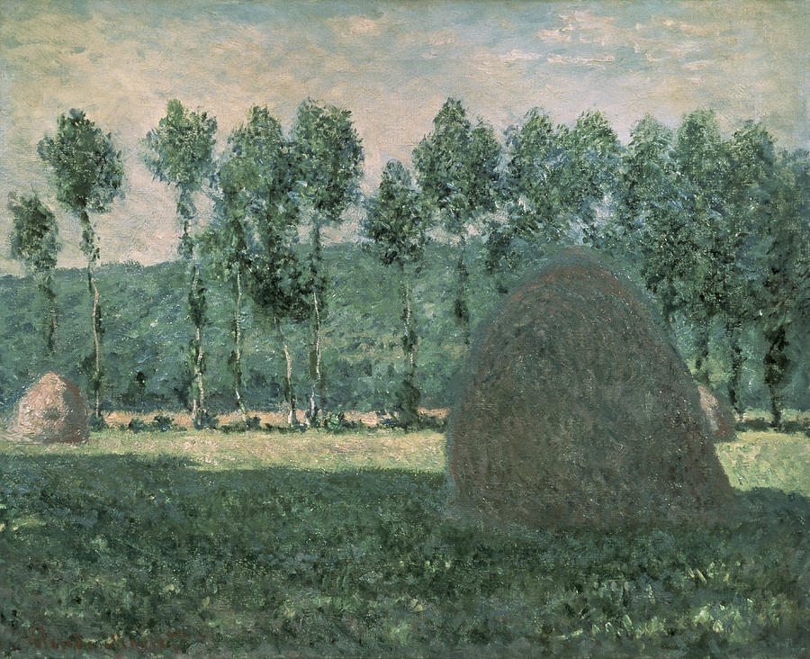 Claude Monet Painting - Haystacks near Giverny by Claude Monet