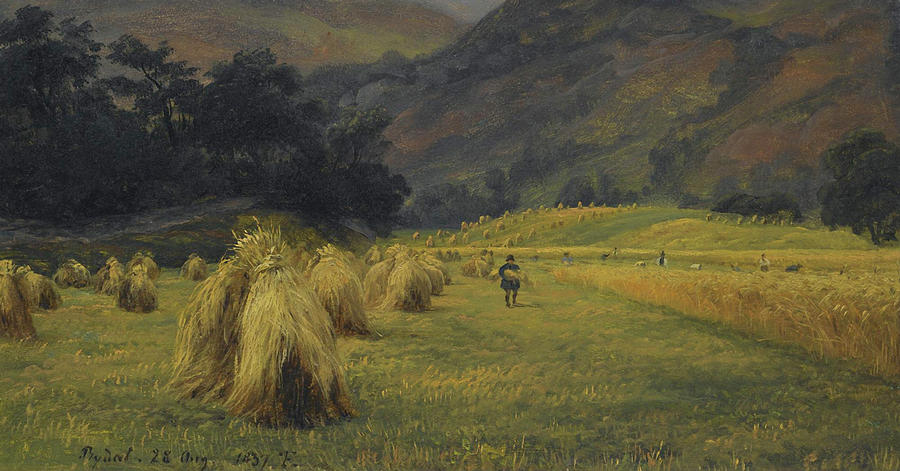 Haystacks Painting By Mountain Dreams Fine Art America   Haystacks Thomas Fearnley 