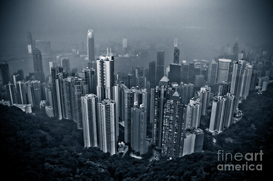 Hazy Hong Kong Photograph by Venetta Archer