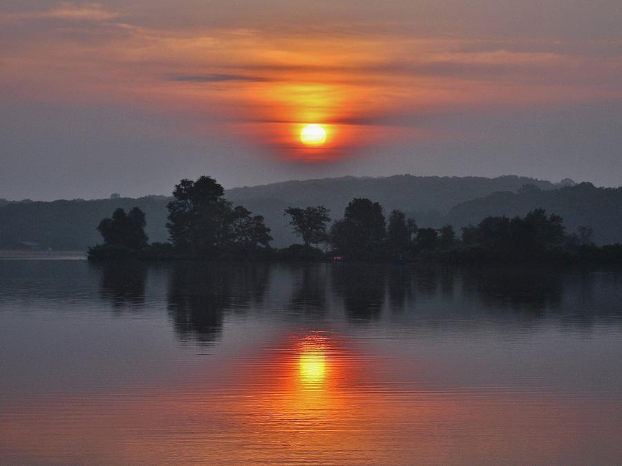 Hazy Sunrise at Lake Welch Photograph by Thomas McGuire
