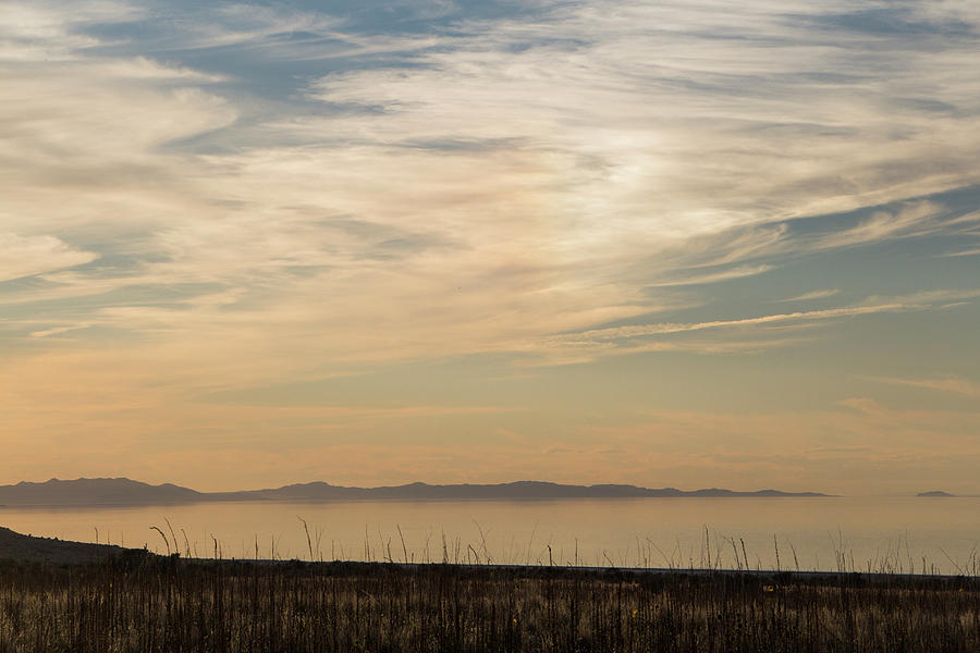 Hazy Sunset at Antelope Island Photograph by Teresa Wilson