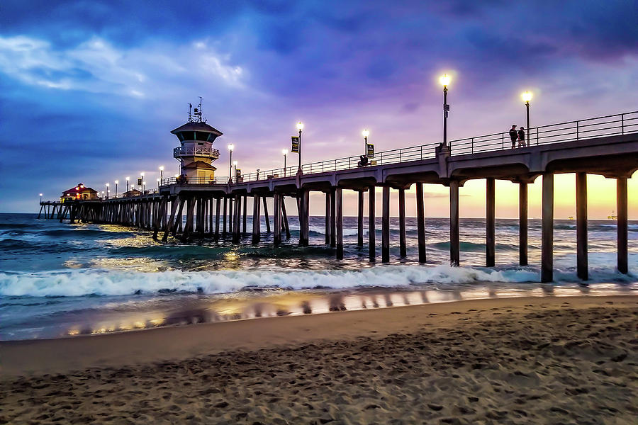 Huntington Beach Pier Post Sunset Photograph by Tyler Kanode - Fine Art ...