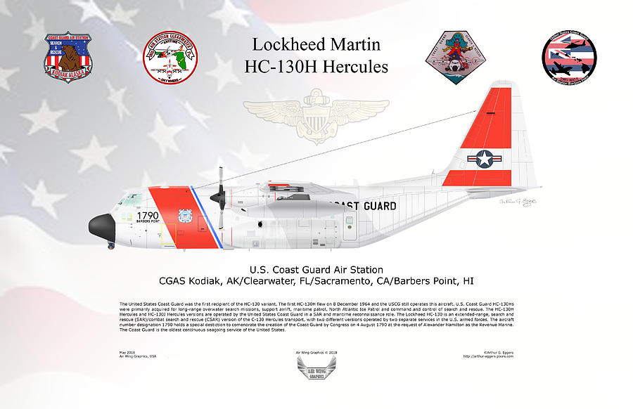 HC-130H Hercules Digital Art by Arthur Eggers