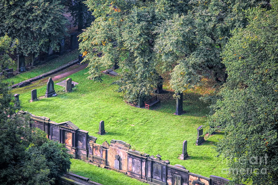 HD Green Tones Cemetery Edinburgh Scotland  Photograph by Chuck Kuhn