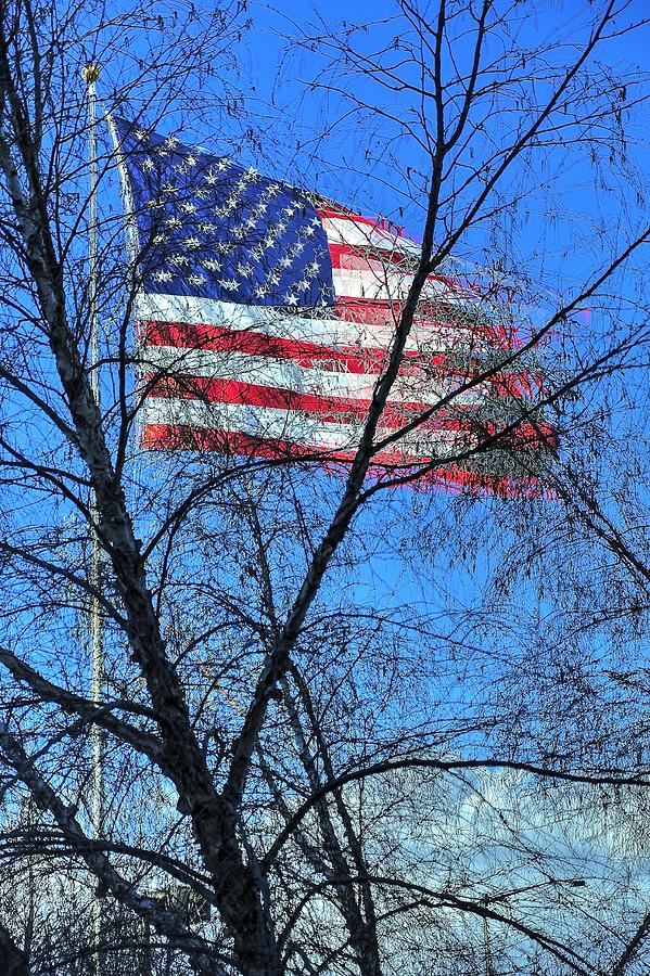 HDR Flag 412 Photograph by Jerry Sodorff