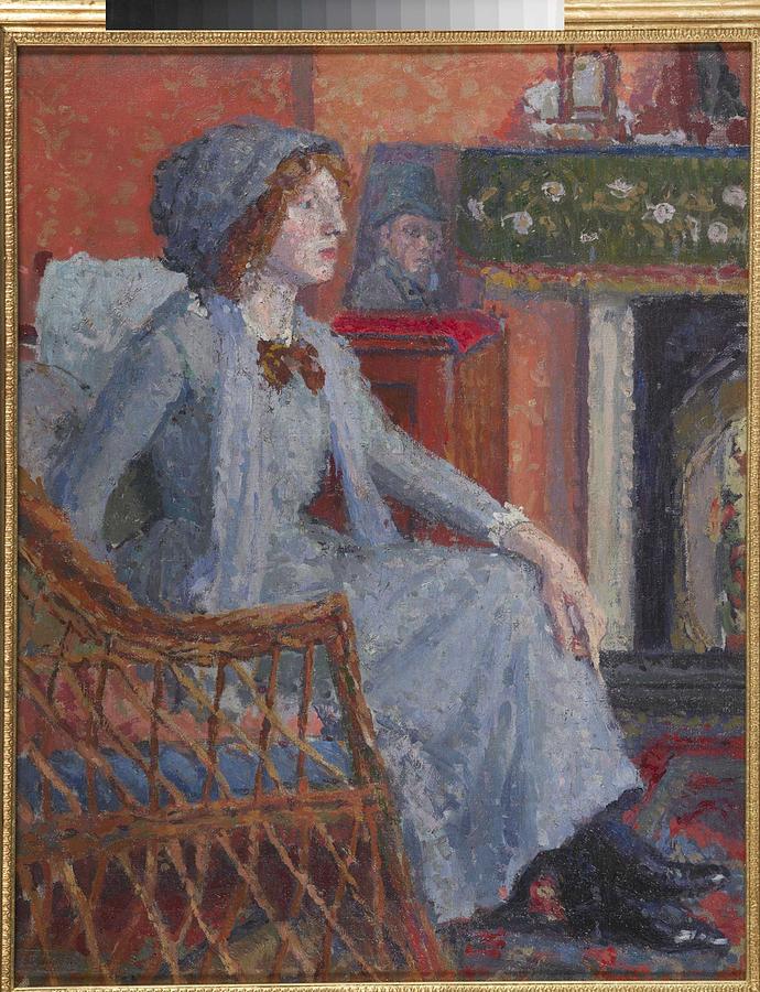 he artists wife, Mornington Crescent, 1911, by Spencer Gore Painting by Spencer Gore