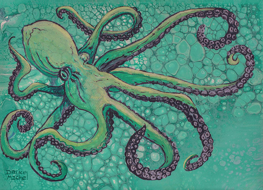 Hee Octopus  Painting by Darice Machel McGuire