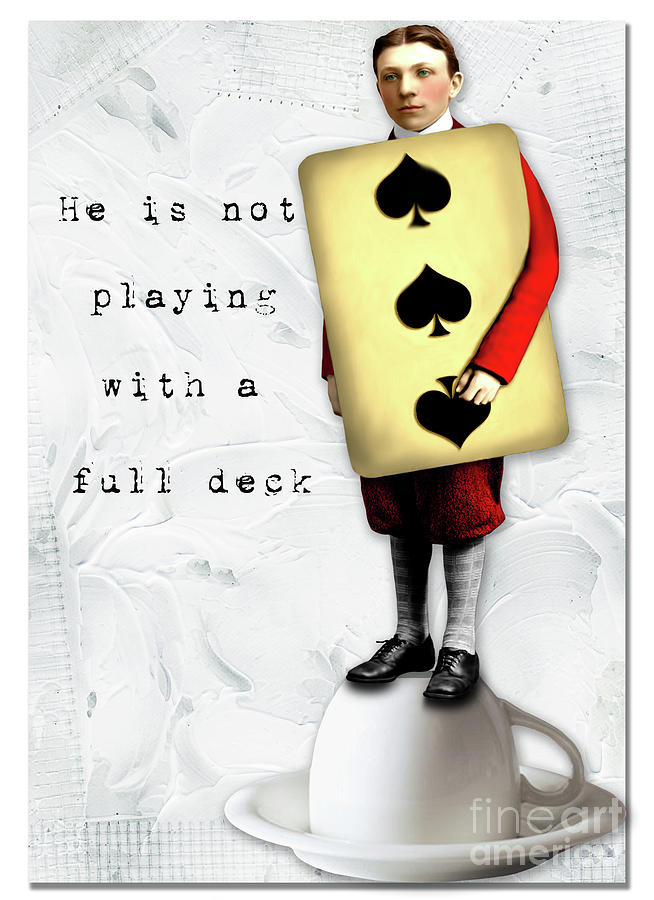He is not playing with a full deck Photograph by Juli Scalzi