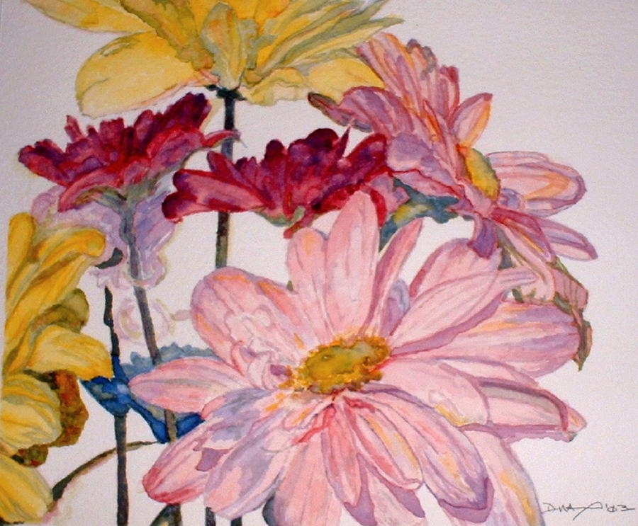 He Loves Me - Watercolor Painting by Donna Hanna