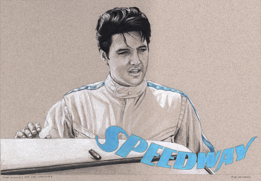 he Movies no.27, Speedway Drawing by Rob De Vries