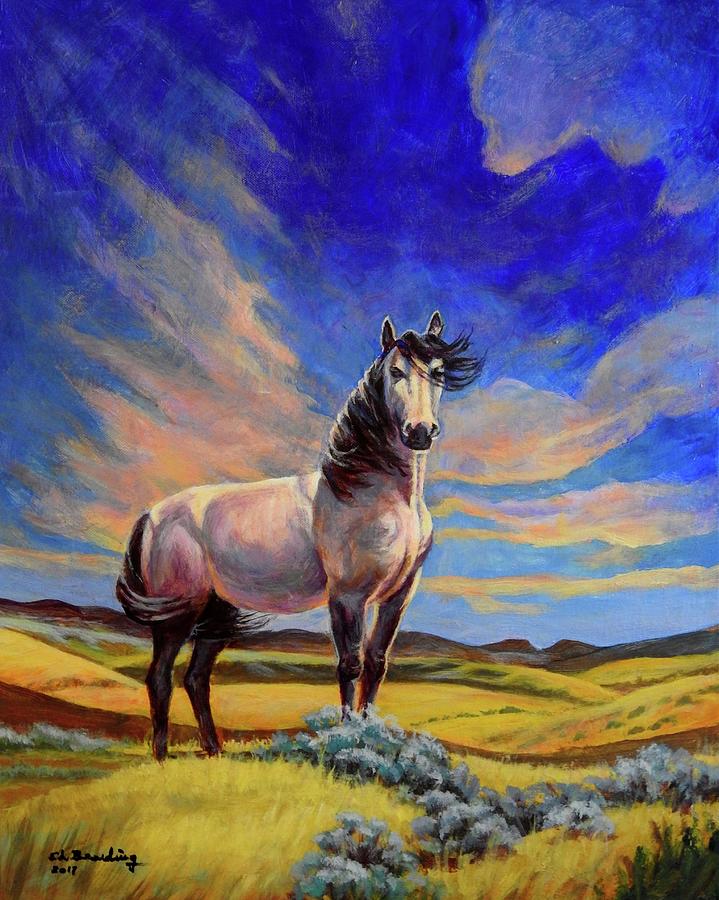 He Stands Alone Painting by Ed Breeding