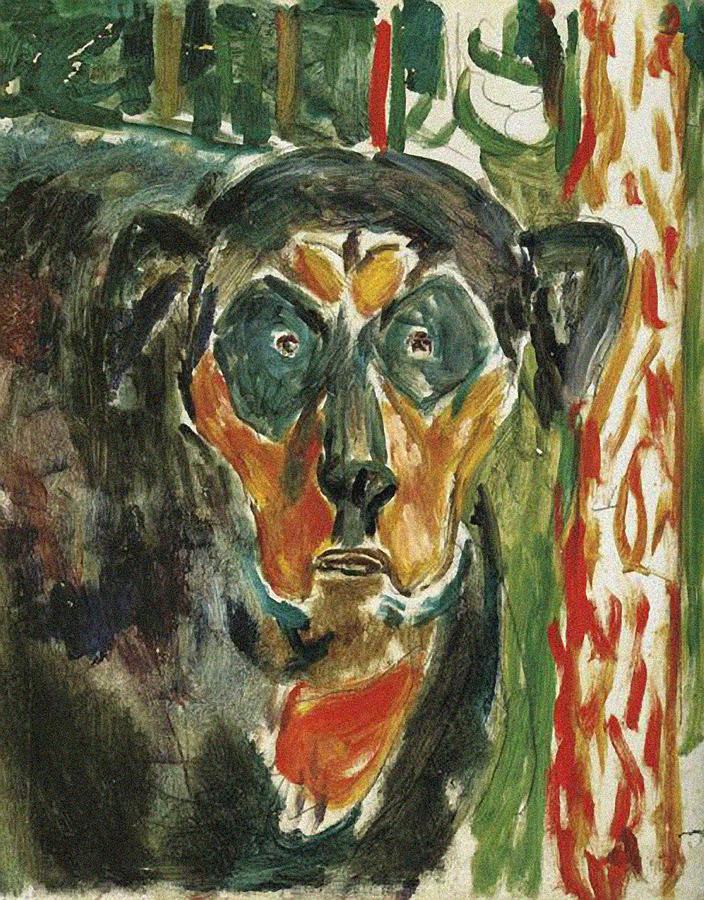 Head Of A Dog 1930 Painting by Edvard Munch | Pixels