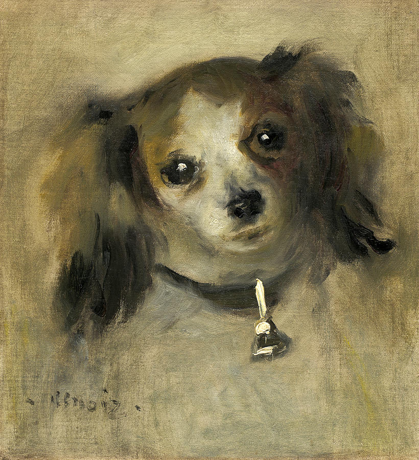 Pierre Auguste Renoir Painting - Head of a Dog by Pierre-Auguste Renoir