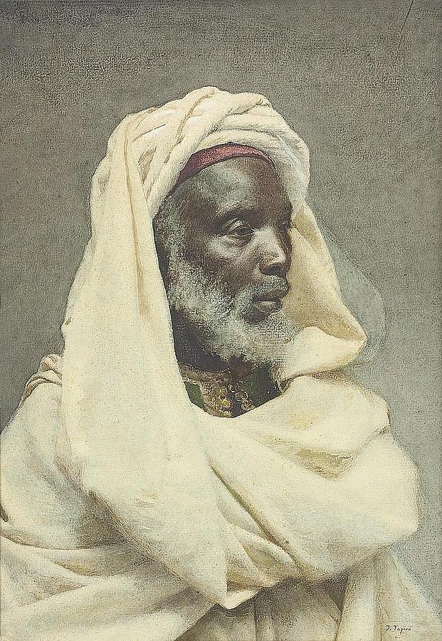 Head of a Moor Painting by Jose Tapiro y Baro 