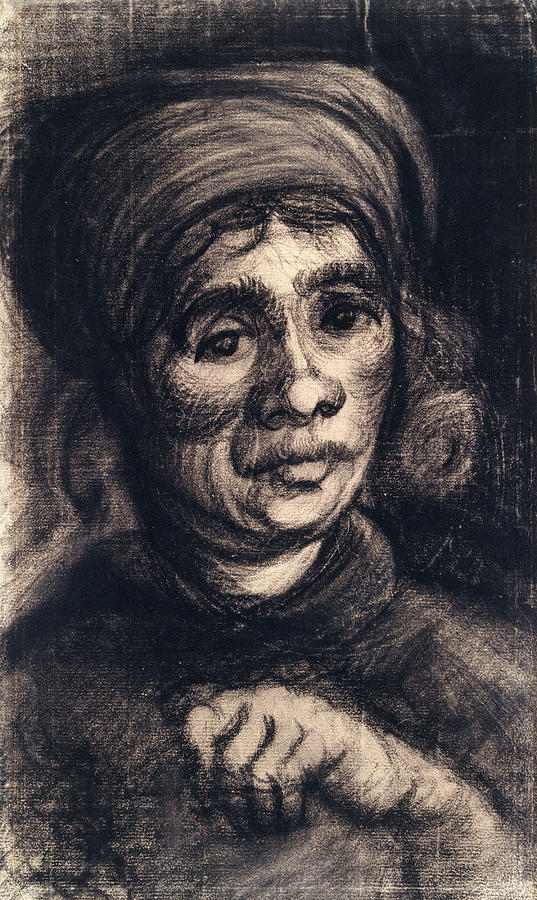 Head of a Woman, 1884-85 10 Painting by Vincent Van Gogh - Pixels