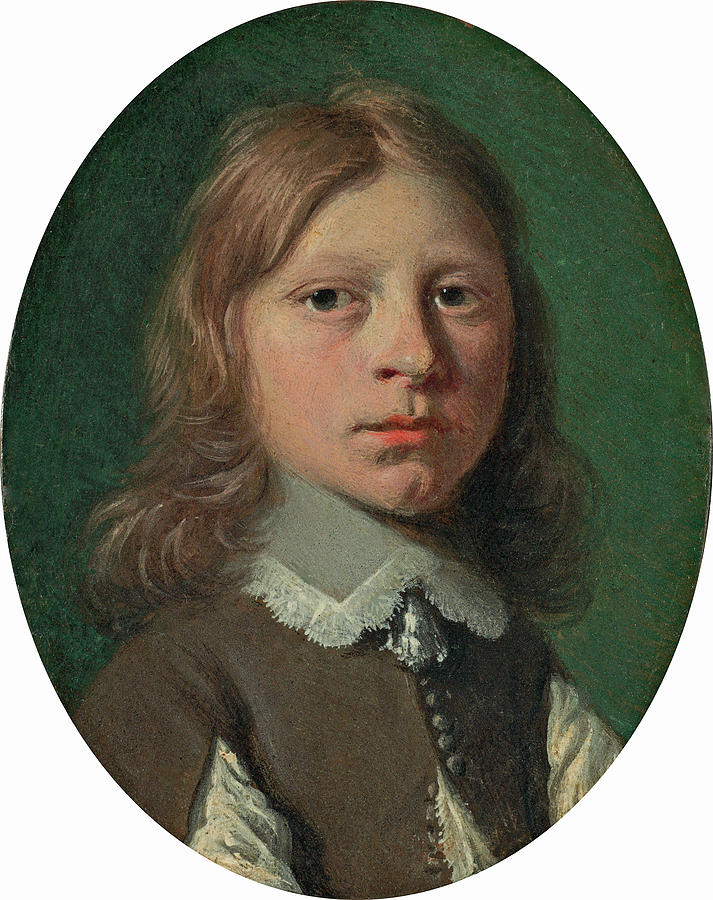 Head of a Young Boy Painting by Attributed to Jan de Bray