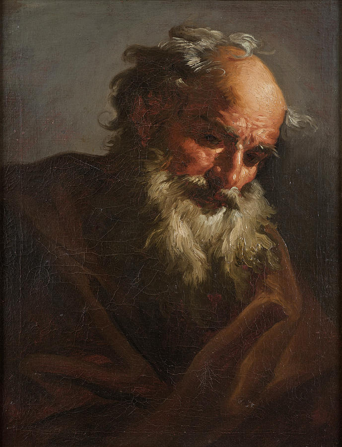 Head of an Old Man Painting by Peter Johannes Brandl - Fine Art America