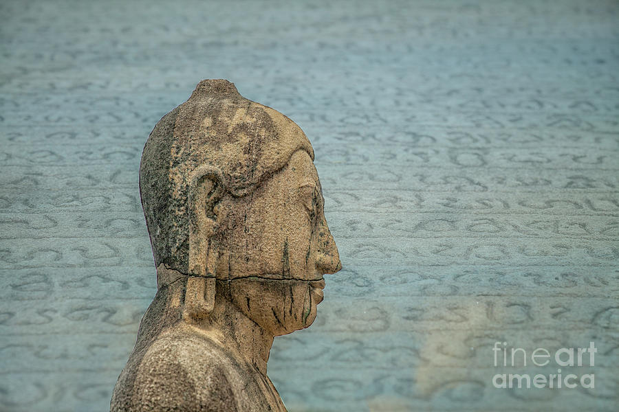 Head of buddha Photograph by Patricia Hofmeester