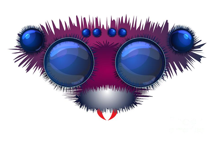 Head of the big hairy spider Digital Art by Michal Boubin