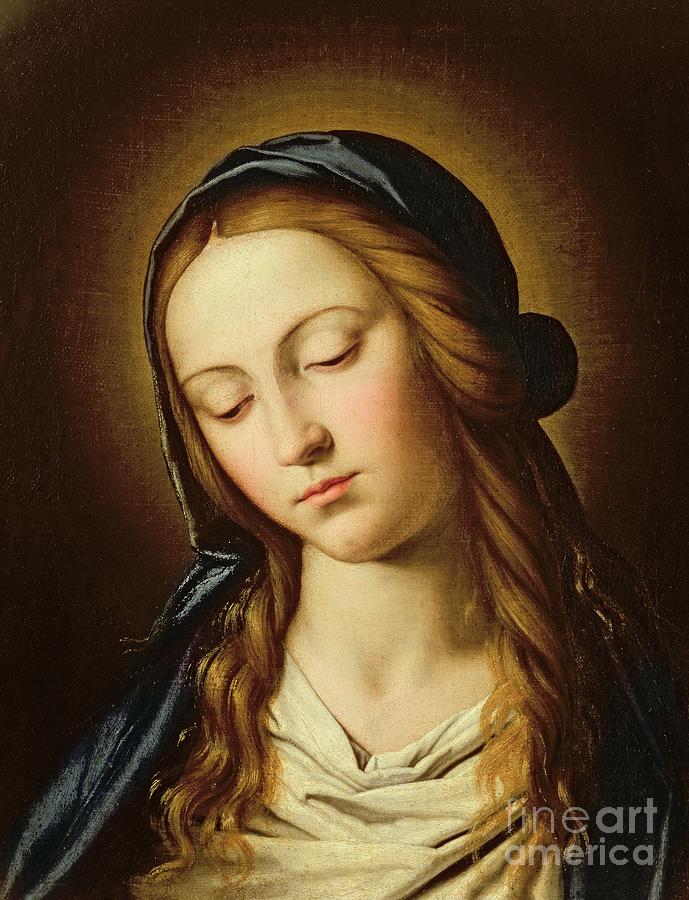 Head of the Madonna Painting by Il Sassoferrato