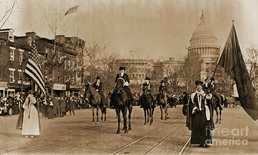 Head of Washington D.C. Suffrage Parade Photograph by Padre Art