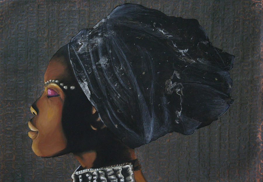 Headdress 3 Painting by Edmund Royster
