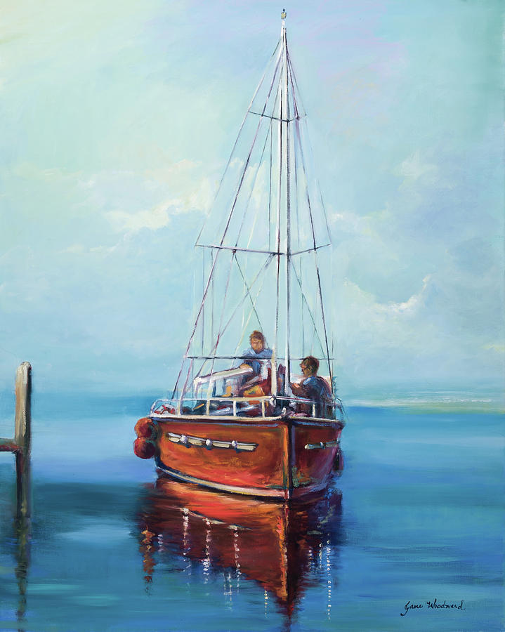 Father And Son Painting - Headed Out by Jane Woodward Father And Son Painting - Headed Out by Jane Woodward