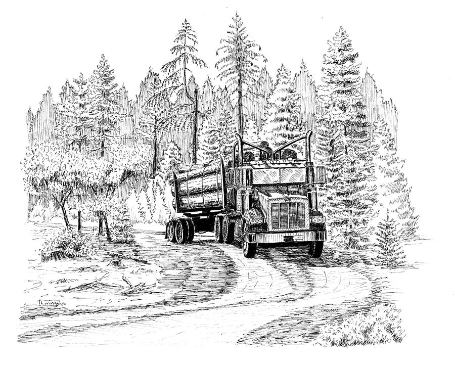 Headed Out Loaded Drawing by Timothy Livingston