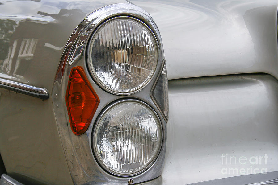 Headlights Of Vintage Car Photograph by Patricia Hofmeester