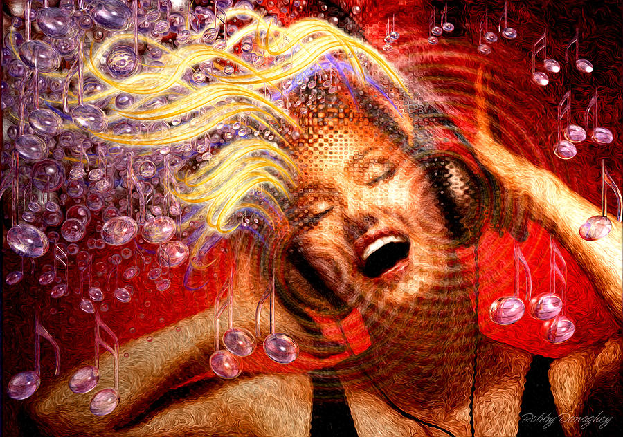 Music Painting - Headphones by Robby Donaghey Music Painting - Headphones by Robby Donaghey