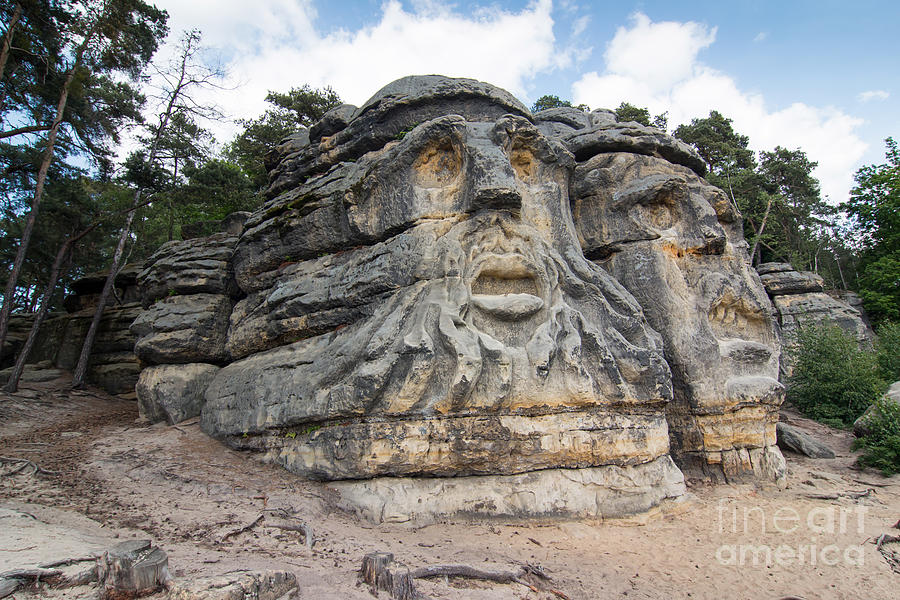 Landmark Photograph - Heads of Devils - Rock Sculptures by Michal Boubin