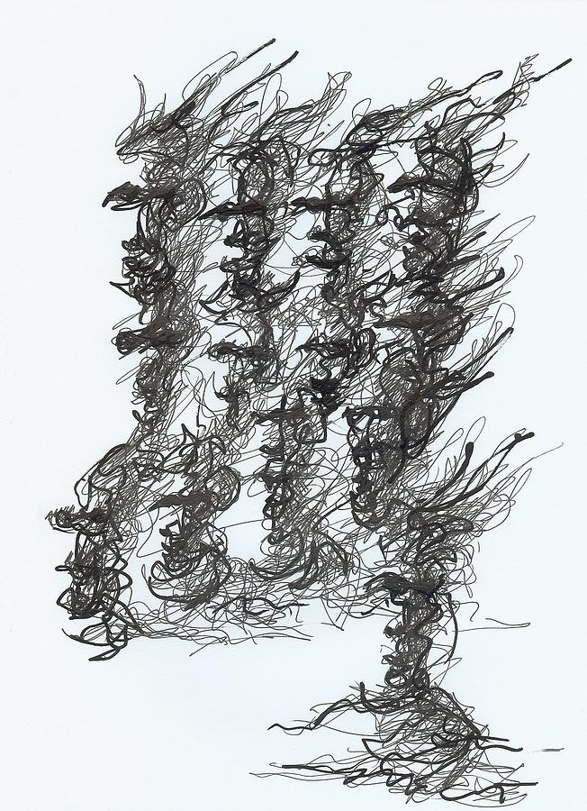 Heads Stacked Neatly Drawing by Steven Barrett