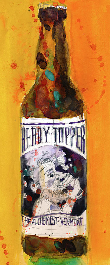 Beer Painting - Heady Topper by The Alchemist Vermont Beer by Dorrie Rifkin