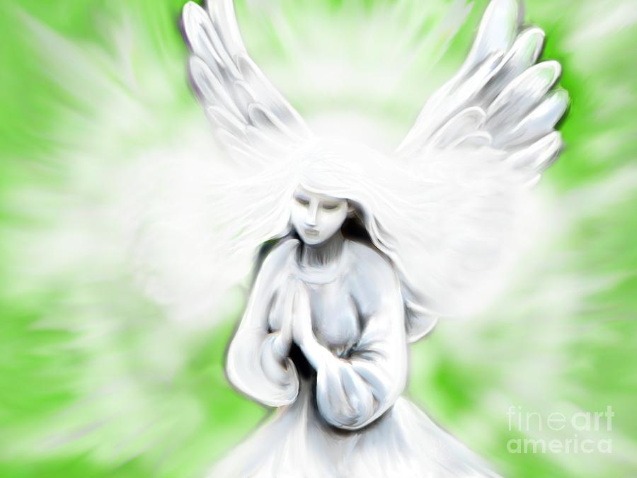 Healing Angel Painting by Roxy Riou
