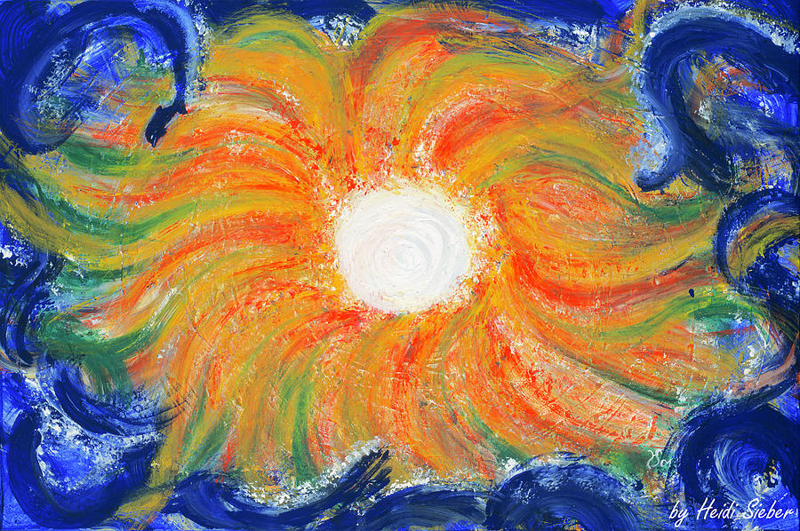Healing sun Painting by Heidi Sieber