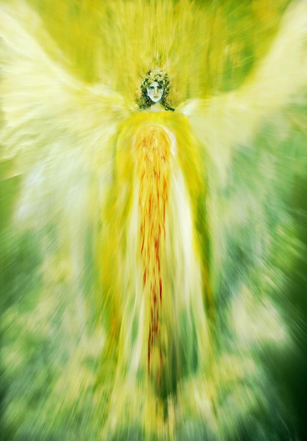 Healing With Golden Light Painting by Alma Yamazaki
