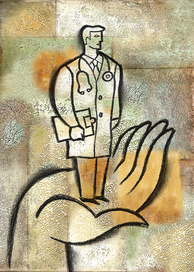 Healthcare and Phisician Painting by Leon Zernitsky