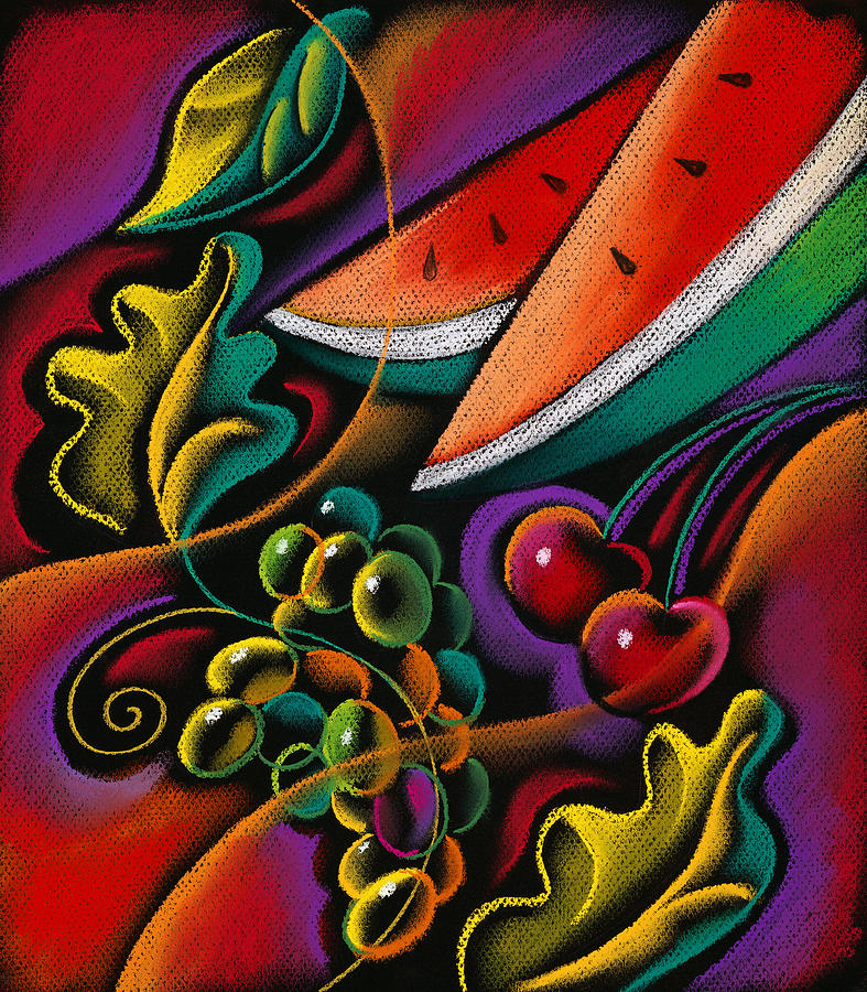 Healthy fruit Painting by Leon Zernitsky