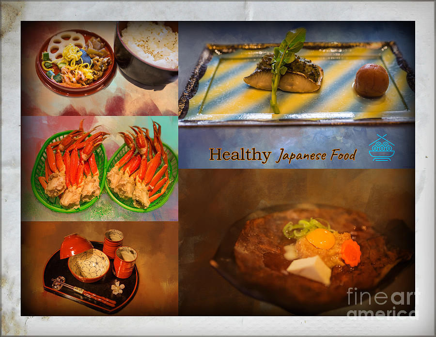 Healthy Japanese Food Mixed Media by Eva Lechner