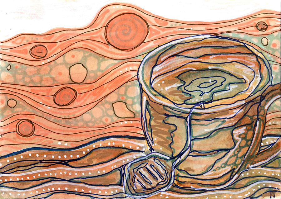 Beauty Painting - Healthy Tea by Katie Ree Beauty Painting - Healthy Tea by Katie Ree