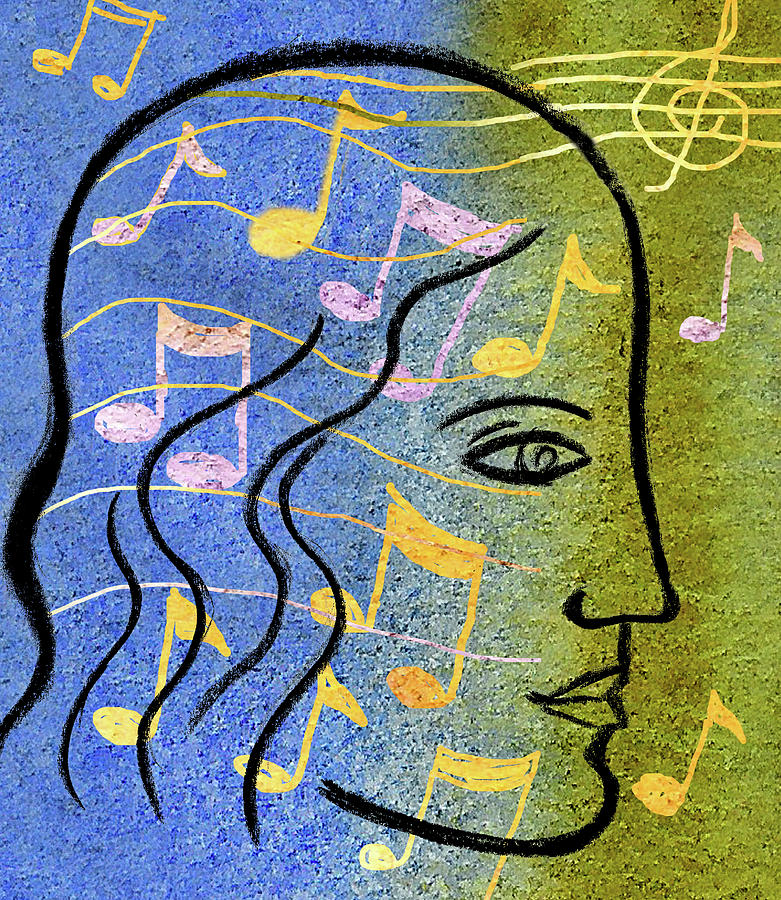 Hearing Music Painting by Leon Zernitsky