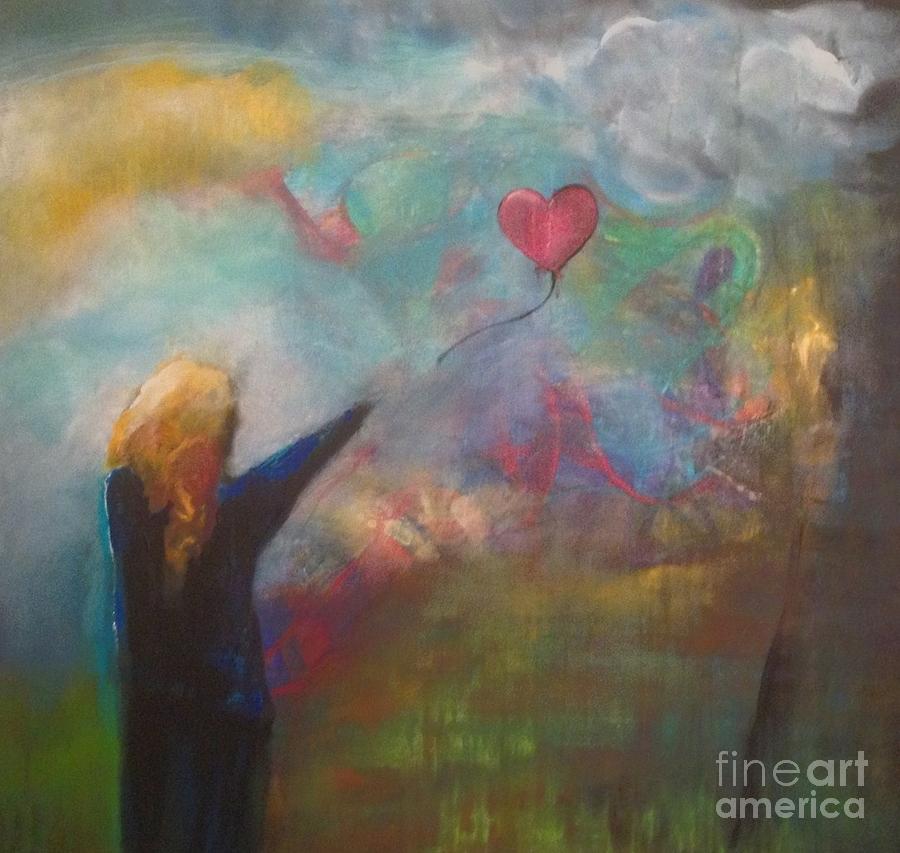 Heart Painting - Heart Abounds by Terri Davis